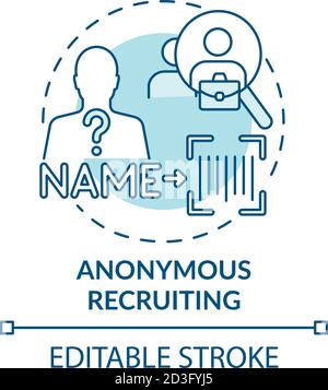 Anonymous recruiting concept icon Stock Vector