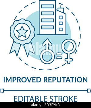 Improved reputation concept icon Stock Vector
