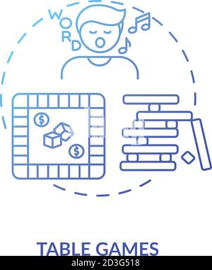 Table games concept icon Stock Vector