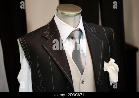 Ceremony handmade man Suit technique model Stock Photo
