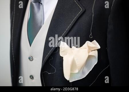 Ceremony handmade man Suit technique model Stock Photo