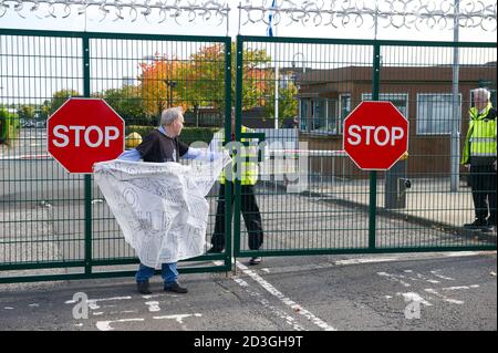 Glenrothes, Scotland, UK. 8 October 2020. Pictured: Sean Clerkin of Action For Scotland.  Credit: Colin Fisher/Alamy Live News. Stock Photo