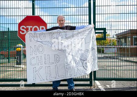 Glenrothes, Scotland, UK. 8 October 2020. Pictured: Sean Clerkin of Action For Scotland.  Credit: Colin Fisher/Alamy Live News. Stock Photo