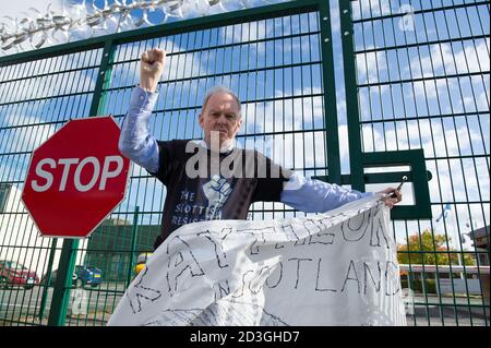 Glenrothes, Scotland, UK. 8 October 2020. Pictured: Sean Clerkin of Action For Scotland.  Credit: Colin Fisher/Alamy Live News. Stock Photo