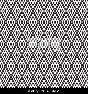 Pattern with black and white rhombus Stock Vector