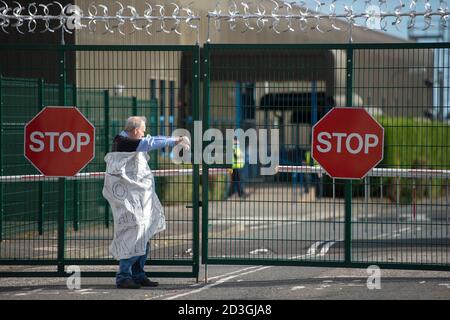 Glenrothes, Scotland, UK. 8 October 2020. Pictured: Sean Clerkin of Action For Scotland.  Credit: Colin Fisher/Alamy Live News. Stock Photo