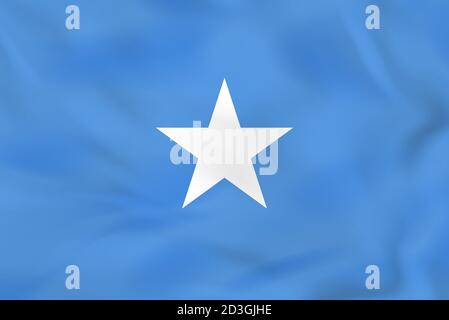 Somalia waving flag. Somalia national flag background texture. Vector illustration. Stock Vector