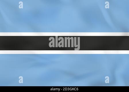 3d waving flag Botswana Isolated on white background Stock Vector Image ...