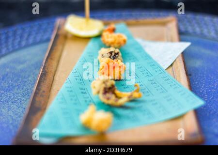 Canapes served at a hotel bufffet in Cebu Stock Photo