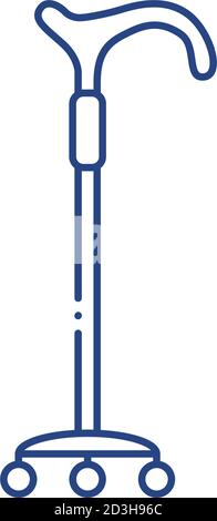cane disabled tool line style icon vector illustration design Stock Vector