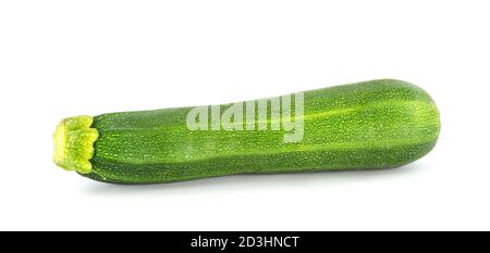 Green zucchine isolated on a white background. Healthy food. Stock Photo
