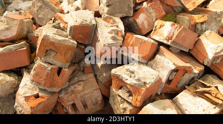 Used bricks background. good for use in concrete Stock Photo
