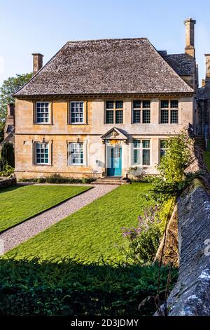 Evening light on Snowshill Manor in the Cotswold village of Snowshill, Gloucestershire UK Stock Photo