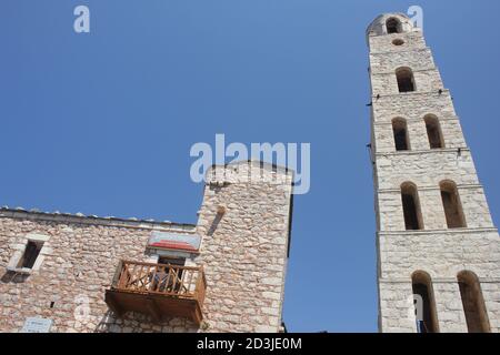 Aeropolis town in Lakonian Mani , Peloponnese , Greece Stock Photo