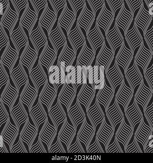 Seamless pattern with white wavy segments Stock Vector