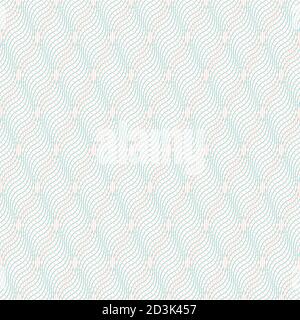 Seamless pattern with intersecting red and green wavy lines Stock Vector