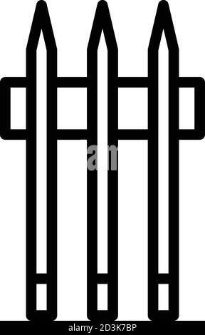 Set of toothpick icon, outline style Stock Vector