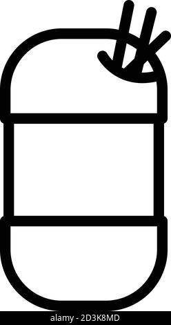 Box of toothpick icon, outline style Stock Vector