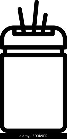 Toothpick box accessory icon, outline style Stock Vector