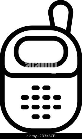 Baby monitor bedroom icon, outline style Stock Vector