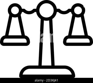 Rejected scales comparison icon. Outline rejected scales comparison ...