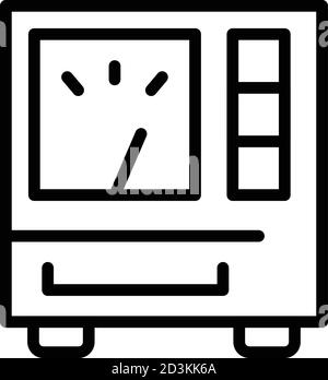 Component voltage regulator icon, outline style Stock Vector
