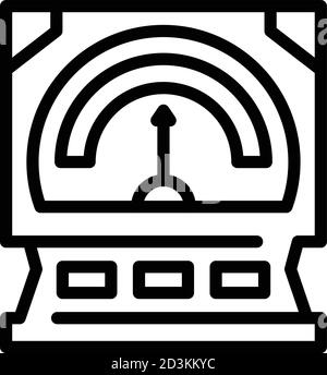 Linear voltage regulator icon, outline style Stock Vector
