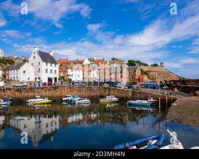 The harbour in the picturesque fishing village of Crail in Fife Scotland Stock Photo