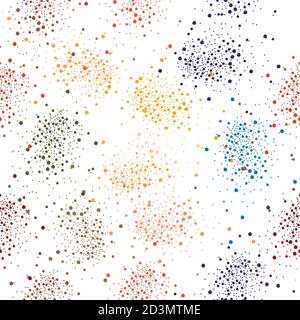 Seamless Background with splashes of dots. Repeating Background. Vector Illustration Stock Vector