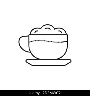 Coffee latte icon element of coffe icon for mobile concept and web apps. Thin line coffee latte icon can be used for web and mobile. Premium icon on Stock Vector