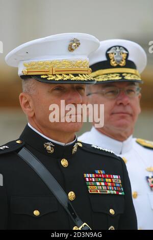 U.S. Marine Corps Commandant Gen. Robert Neller watches an amphibious ...