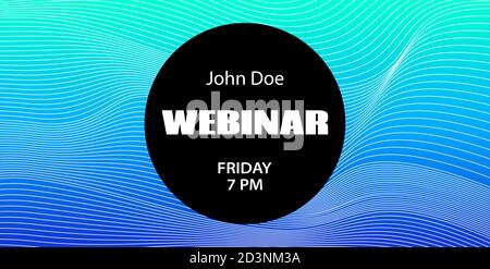 Webinar announcement vector template. Mock up for business conference Stock Vector