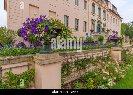 Fürst Pückler Park und Schloss in Branitz, Prince Peuckler´s retirement  palace, today a museum ,Cottbus-Branitz, Brandenburg, East Germany, Europe Stock Photo