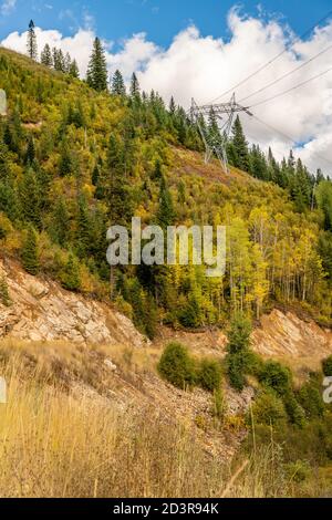 Autumn Colors On Moon Pass. Wallace, Idaho. Stock Photo