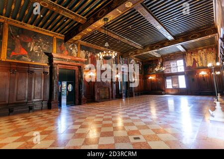 Abbey Room, McKim Building, Copley Square, , Boston Public Library, Boston, Massachusetts, USA Stock Photo