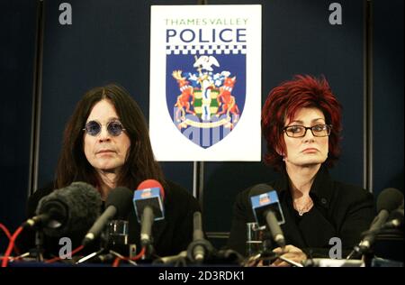 Ozzy Osbourne (R) and his wife Sharon Osbourne attend the premiere