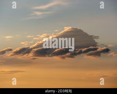 Colorful cloudy sky at sunset. Gradient color. Sky texture, abstract nature background Stock Photo