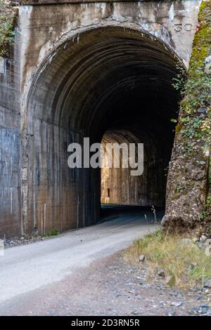 Old Railroad Tunnel On Moon Pass. Wallace, Idaho. Stock Photo