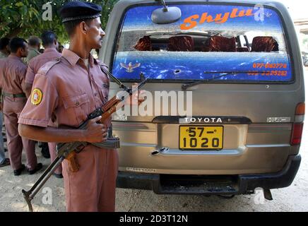 Tamil Tiger rebels political leader S.P.Thamilselwan attends a Reuters  interview in rebel-held Kilinochchi, Sri Lanka in this May 7, 2005 file  photo. Thamilselvan was killed in a Sri Lankan air force raid