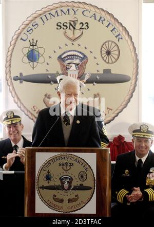 The U.S. Navy Seawolf-class fast-attack submarine USS Jimmy Carter ...