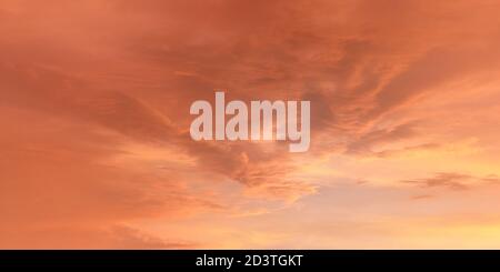 Orange and pink sky clouds after sunset - can be used as background Stock Photo