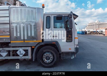 Truck, Genoa, Liguria, Italy, Europe Stock Photo