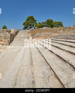 Temple Phaistos archeological site on Crete, Greece Stock Photo