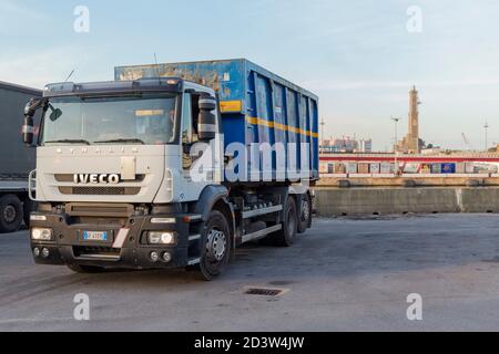 Truck, Genoa, Liguria, Italy, Europe Stock Photo