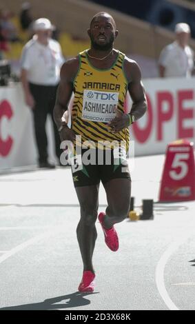 Nickel Ashmeade of Jamaique 4eme Stage 200 M Men During the Championnat du Monde Athlétisme 2013, on August 16 2013 in Moscou - Photo Laurent Lairys / DPPI Stock Photo