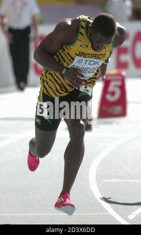 Nickel Ashmeade of Jamaique 4eme Stage 200 M Men During the Championnat du Monde Athlétisme 2013, on August 16 2013 in Moscou - Photo Laurent Lairys / DPPI Stock Photo