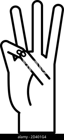 Hand Gesture Showing Number One. Simple Doodle Hand Drawn Style Vector  Illustration. Royalty Free SVG, Cliparts, Vectors, and Stock Illustration.  Image 85864247.