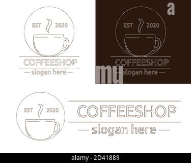 Illustration vector design of Coffee vintage logo template Stock Vector