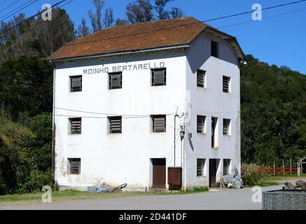 Moinho Bartarello, located at Caminhos de Pedra in Garibaldi Bento Gonçalves, Rio Grande do Sul. Stock Photo