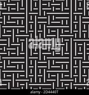 Seamless pattern with horizontal and vertical white segments Stock Vector